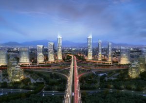 Assembledge, Hangzhou, Urban Planning, Rendering, Towers